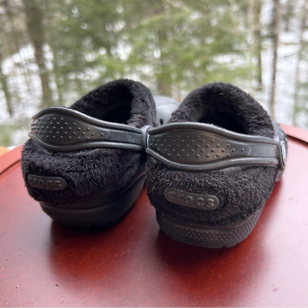 Crocs Blitzen Black Removable Fleece Liner | Little Kid Size 9 - Picture 4 of 8